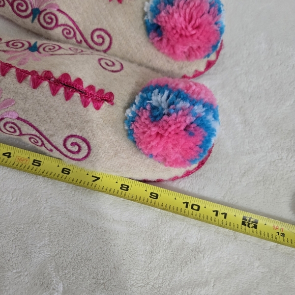 Minas Greek Hand Made Slippers Women's US Size 8 Wool Leather Colorful Moccasin - Picture 8 of 9